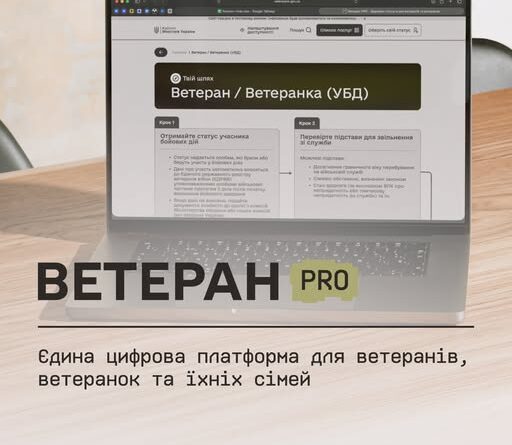 Ветеран PRO: Єдина цифрова платформа для ветеранів, ветеранок та їхніх сімей Ветеран PRO: Єдина цифрова платформа для ветеранів, ветеранок та їхніх сімей