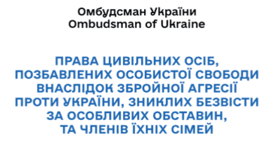 ПРАВА ЦИВІЛЬНИХ ОСІБ, СТОСОВНО ЯКИХ ВСТАНОВЛЕНО ФАКТ ПОЗБАВЛЕННЯ ОСОБИСТОЇ СВОБОДИ ВНАСЛІДОК ЗБРОЙНОЇ АГРЕСІЇ ПРОТИ УКРАЇНИ,ТА ЧЛЕНІВ ЇХНІХ СІМЕЙ